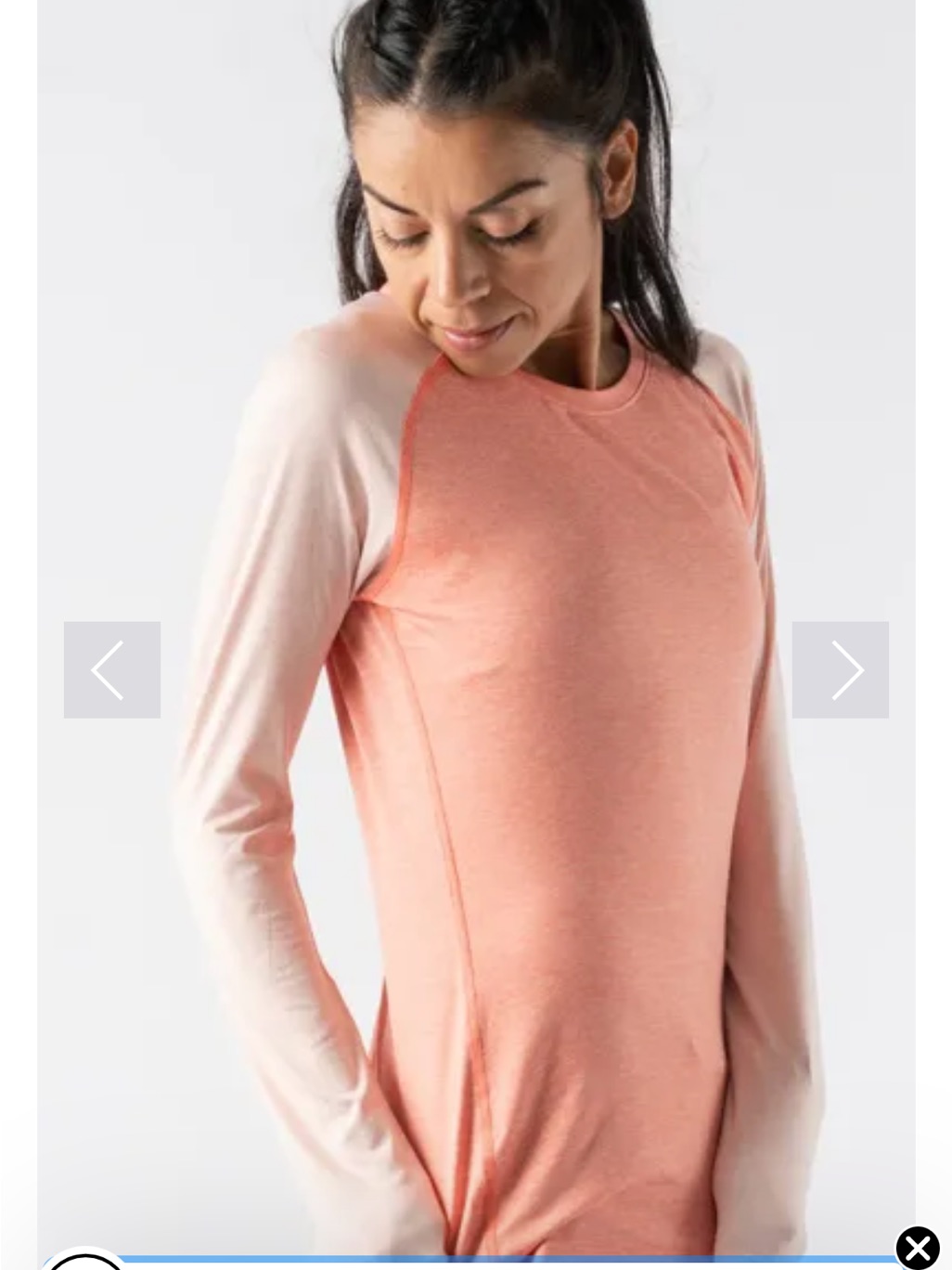 Rabbit Ez Tee Coral Long Sleeve Top - Women's Small